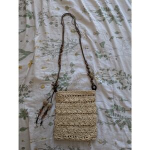 Cappelli Straw Beaded Shoulder Bag